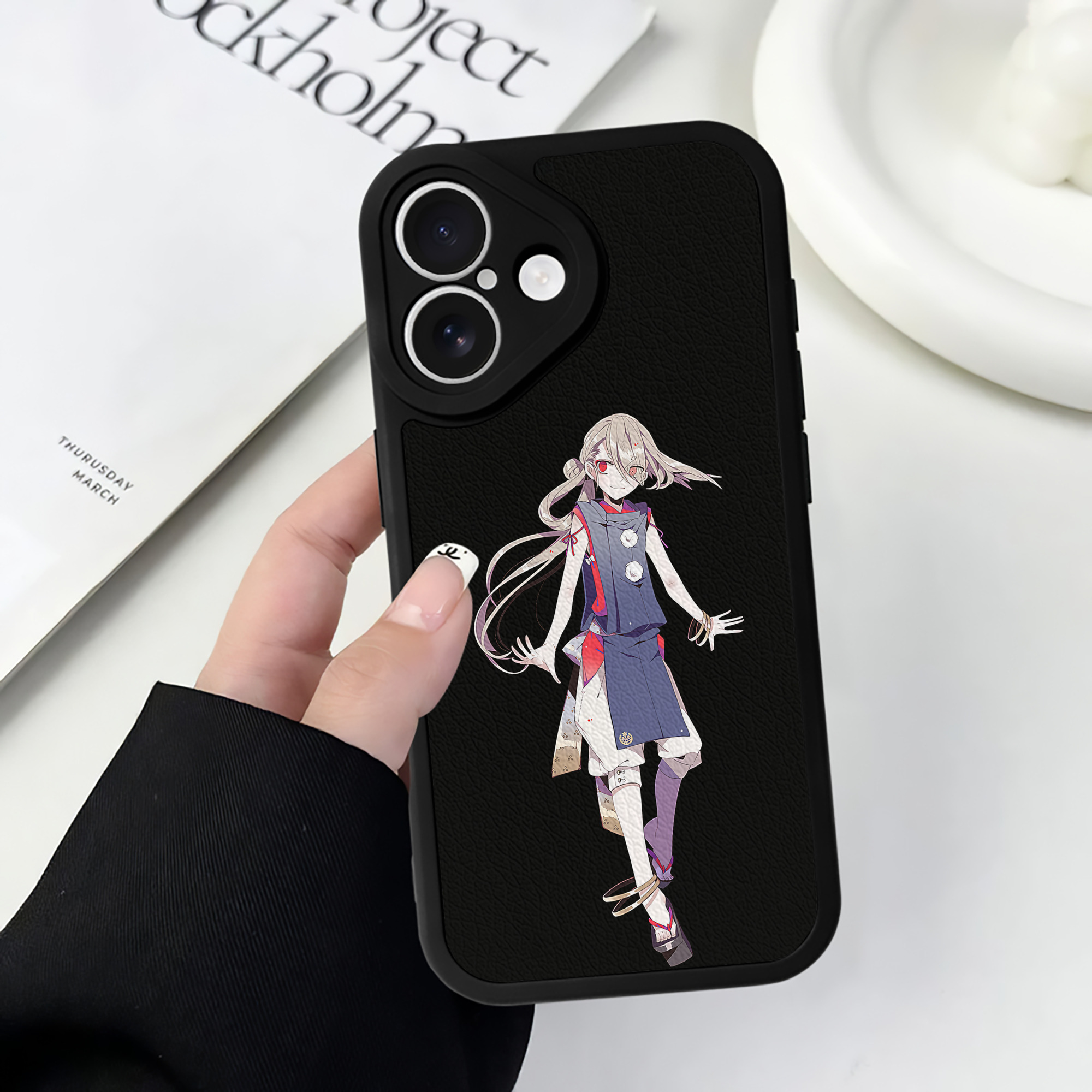 （画像用） 刀剣乱舞 Touken Ranbu 【iPhone 16シリーズ対応】シリコンスマホケース（レザー調） 材質：シリコン